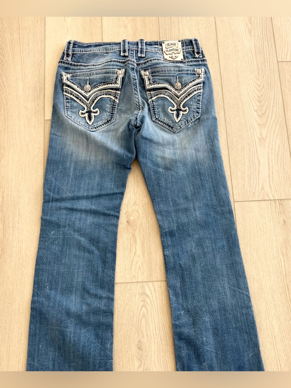 Rock Revival Ilion B2 RJB68382 Men Size 33 Bootcut Jeans Rare Western Cowboy Y2K